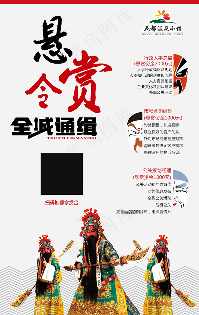 招聘 悬赏令海报设计psd模版下载