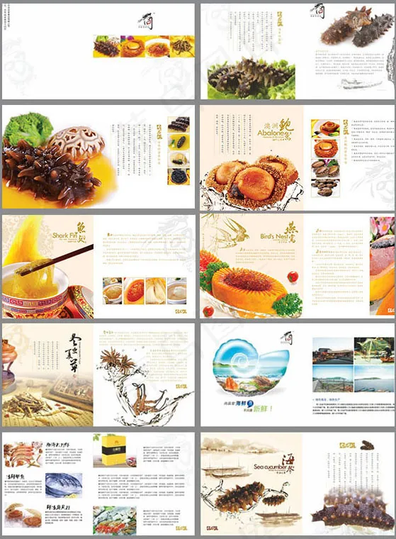 酒店美食画册(4795X2433(DPI:300))psd模版下载