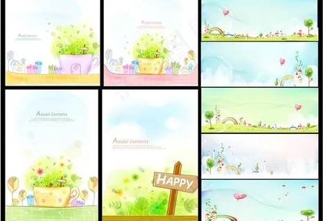 梦幻矢量花纹图片