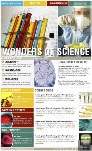 生物科学订阅邮件网页模板