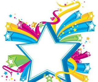 缤纷的立体星星主题矢量素材