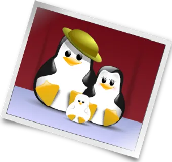 幸福的家庭照片剪贴画的企鹅