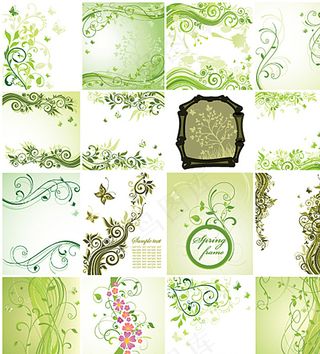 绿色春天底纹背景图片