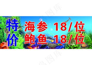 海产背景海参鲍鱼