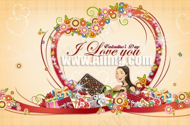 韩国浪漫情人节PSD素材