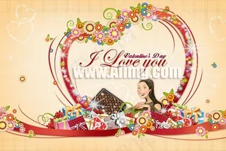 韩国浪漫情人节PSD素材