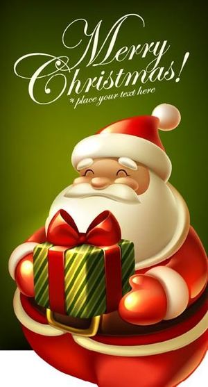 可爱圣诞标签矢量素材二