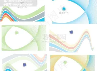 曲线背景矢量图