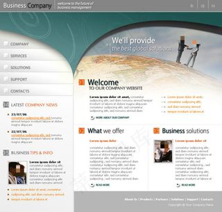 商务合作网页psd模板