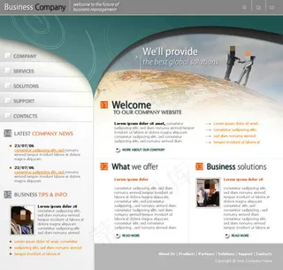 商务合作网页psd模板