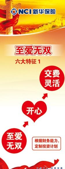 新华保险x展架图片(2835X6378(DPI:90))psd模版下载