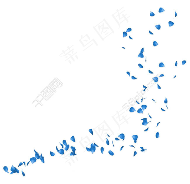 玫瑰花瓣飘落图片PSD分层素材