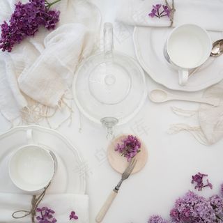 简约小清新文艺风插花静物摆拍背景