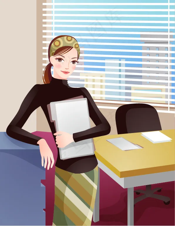 白领ai矢量模版下载