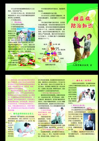 糖尿病三折页图片