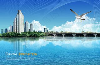 城市建设展板背景