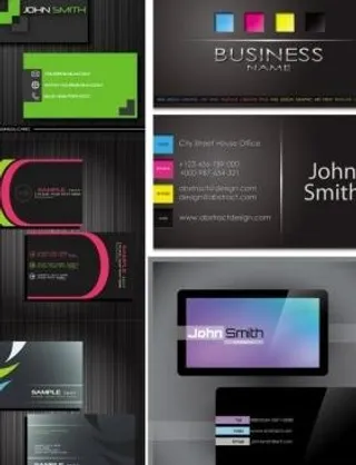华丽的简单的名片模板矢量