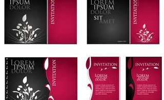 精美的婚礼邀请函模板矢量素材