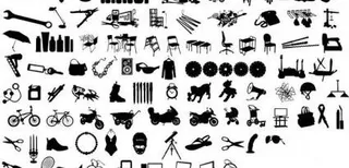 黑色和白色的设计元素矢量系列12项...