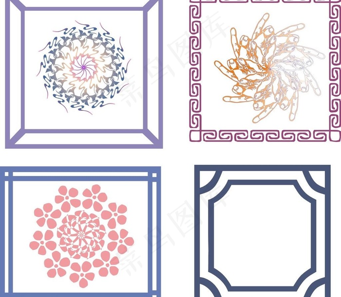 花纹 画框 边框 相框 边纹图片cdr矢量模版下载