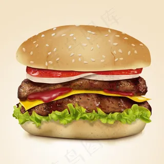 麦当劳肯德基快餐店汉堡包海