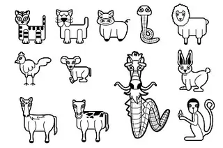 卡通星座矢量素材