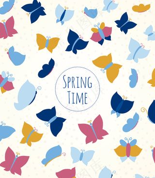 春天蝴蝶背景