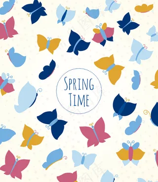 春天蝴蝶背景