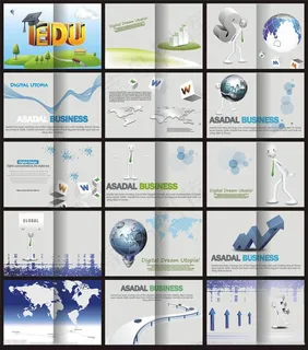IT能源企业画册设计矢量素材