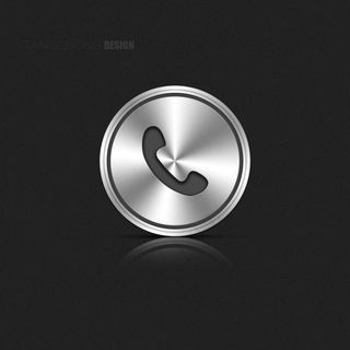 金属质感电话图标