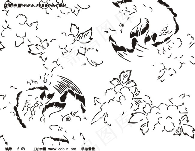 欧式花纹背景素材