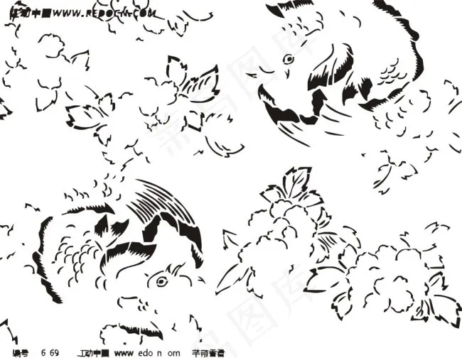 欧式花纹背景素材cdr矢量模版下载