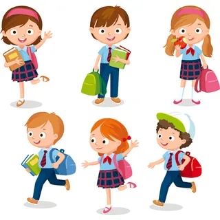 学生黑板讲课插画风格人物矢量素材