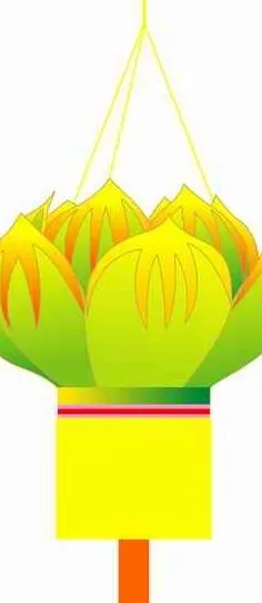新年莲花灯矢量图cdr矢量模版下载