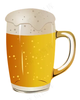 原创一杯冒泡的卡通啤酒免抠图原创一杯冒泡的卡通啤酒免抠图