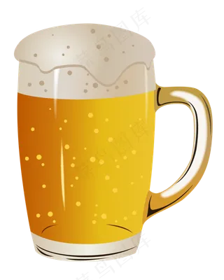 原创一杯冒泡的卡通啤酒免抠图原创一杯冒泡的卡通啤酒免抠图