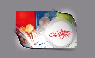 绚彩圣诞节卡片矢量素材-2