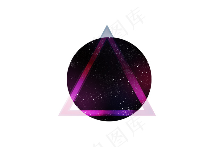 不规则图形 星空几何psd模版下载