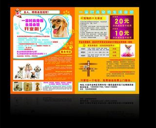 宠物店宣传单图片