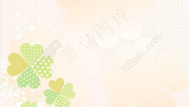 四叶草花纹ai矢量模版下载