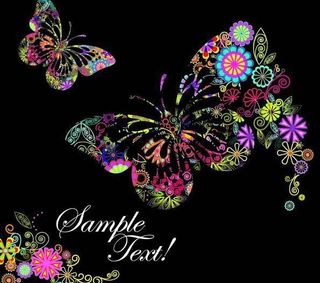 蝴蝶花纹背景矢量图片