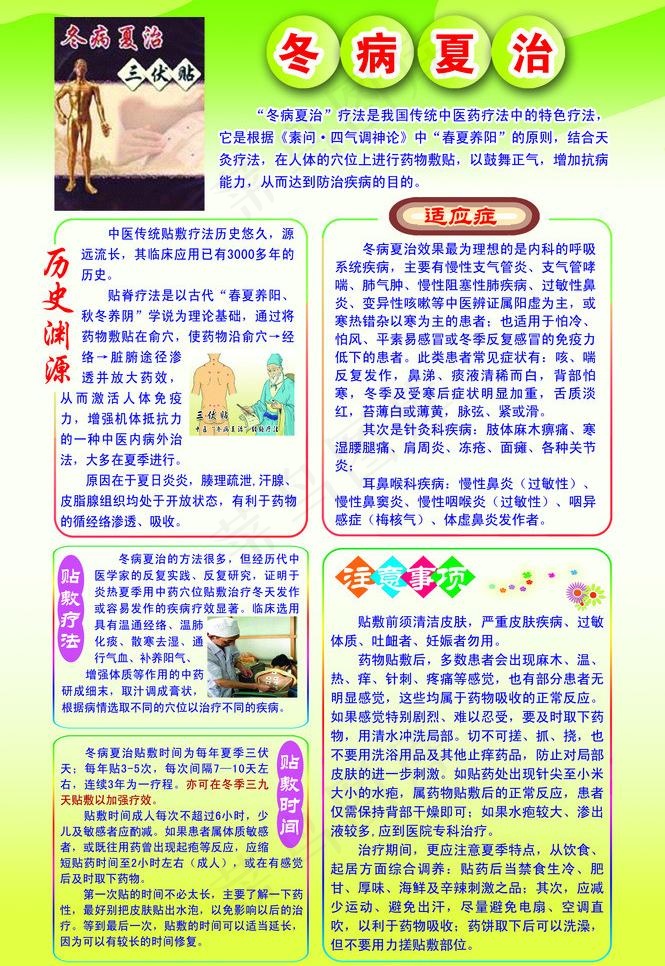 冬病夏治图片psd模版下载