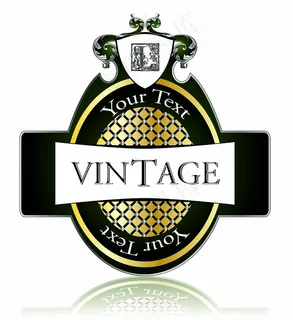 欧式经典花纹瓶贴设计矢量素材瓶身贴