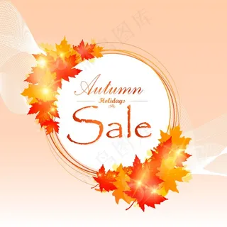 金色秋季树叶矢量背景banner