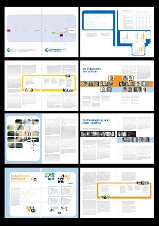科技大气商务企业文化画册模板图片下...