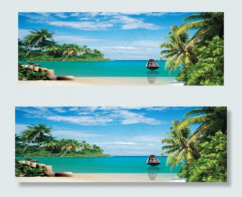 国外旅游海景背景banner