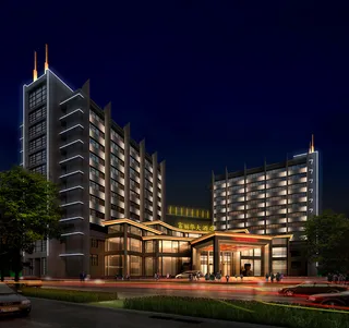 高档酒店亮化图片