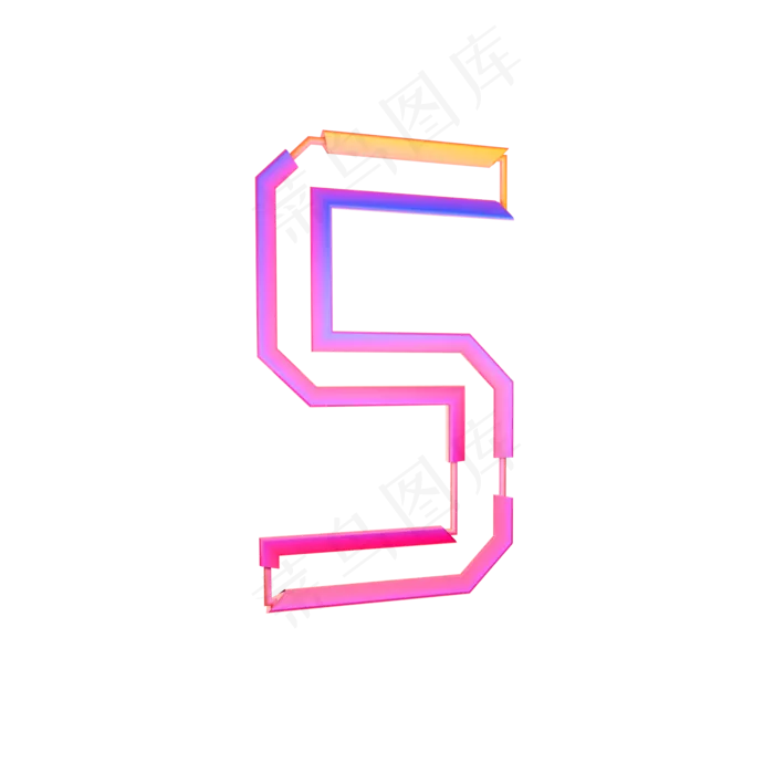 创意炫彩立体数字5创意炫彩立体数字5ai矢量模版下载