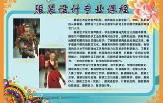 服装设计专业课程展板