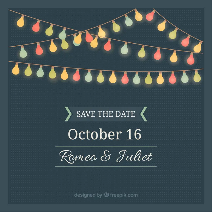 婚礼背景彩灯花环ai矢量模版下载